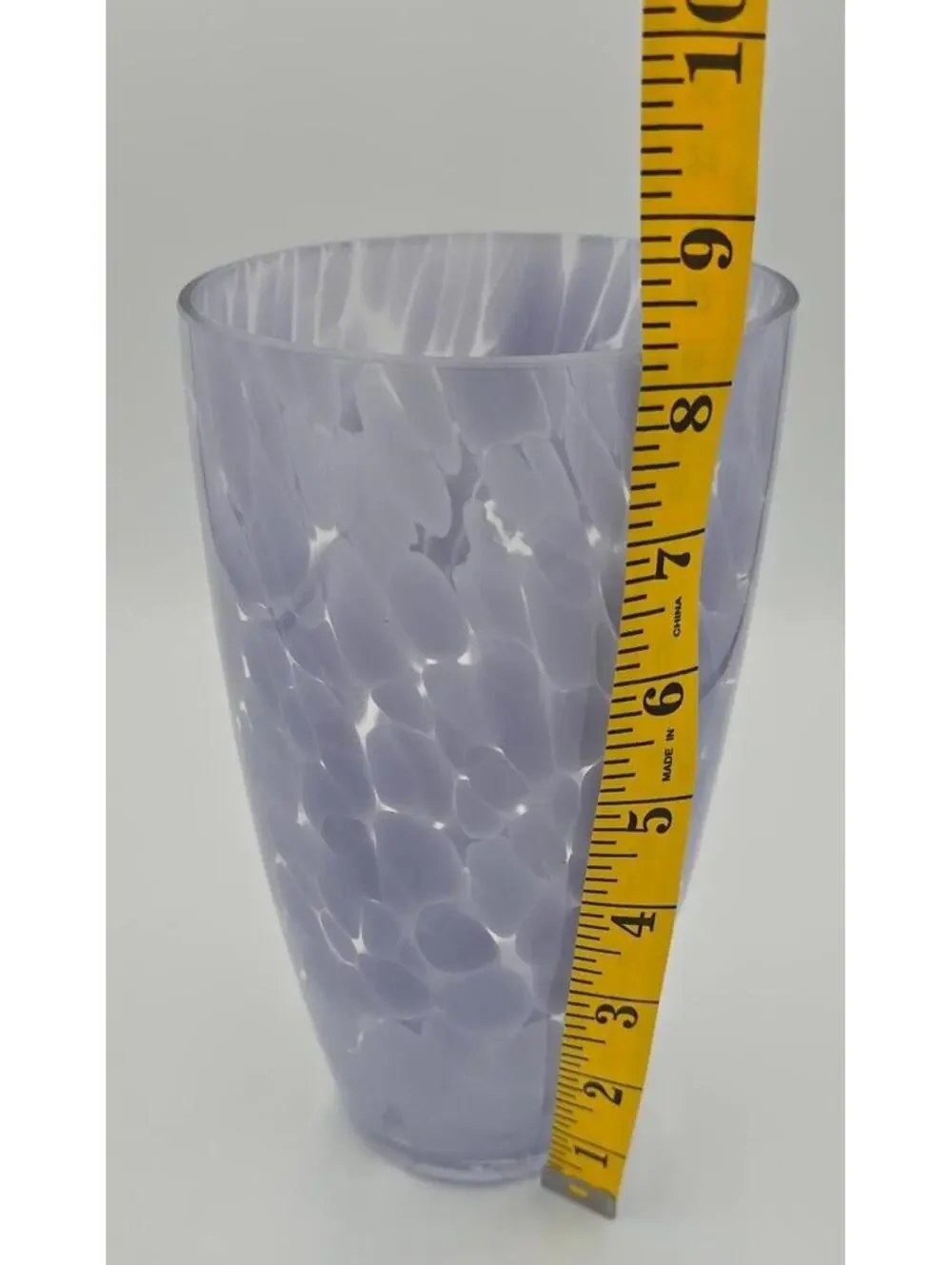 Hand-Blown Lavender Frit Art Glass Vase – Studio Glass Pebble Pattern Vase